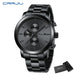 Monolithic Chronograph Dial Wristwatch with Date Window - Black