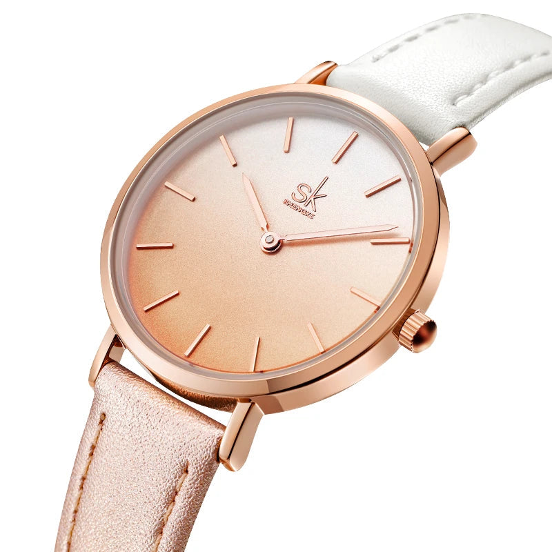 Watch Gradient Dial Gentle Strap Wristwatch Aesthetic - WO2MEN