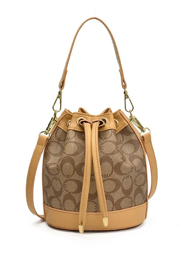 Retro Commuter Bucket Bag With Drawstring Elegance