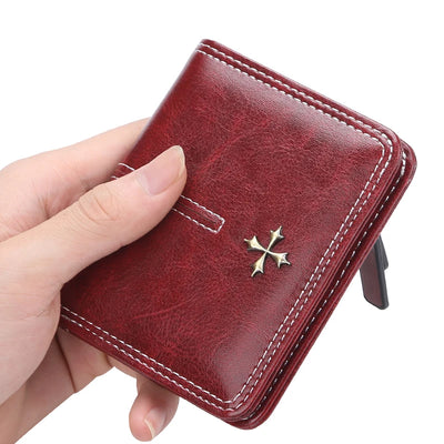 Mini Women Wallet with Zipper Card Holder Organizer