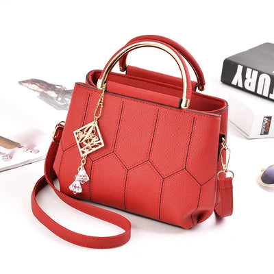 Handbag Hexagon Panel Structure With Dainty Charm Grace - WO2MEN