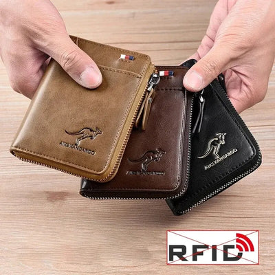 Zipper Card Wallet With RFID Shield and Craftsmanship