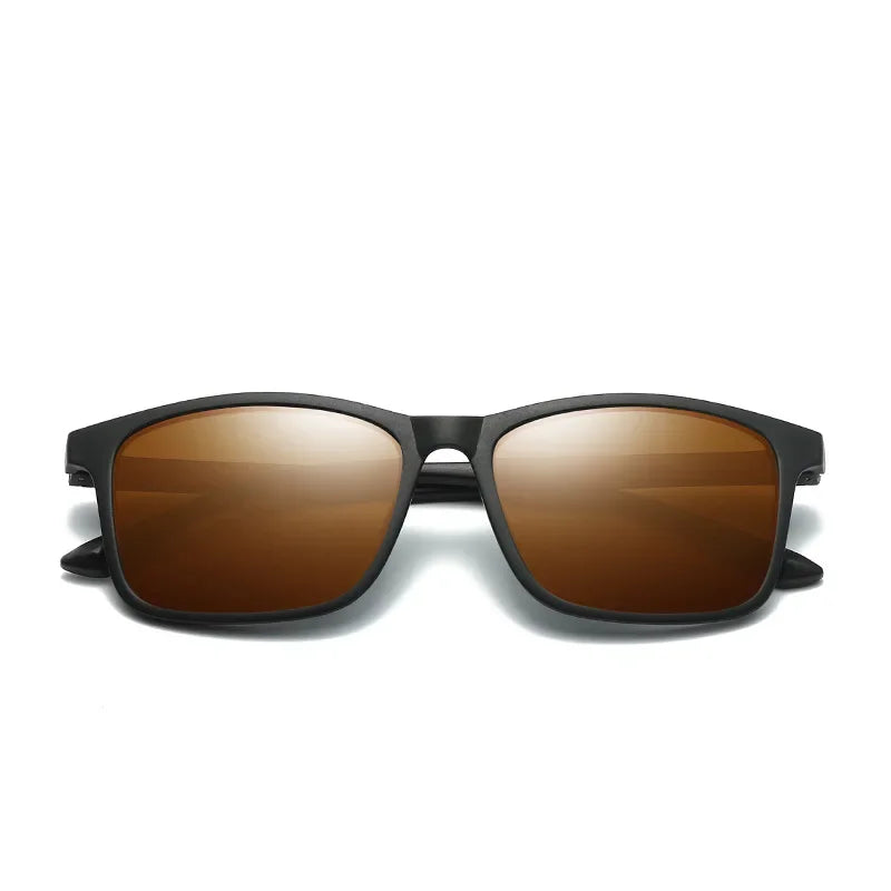 Polarized Sunglasses TR Frame Square for Outdoor - Tea