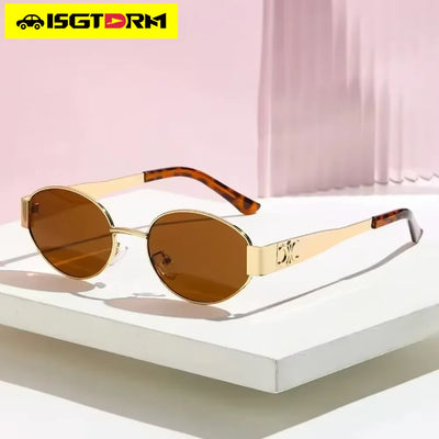 Oval Embrace Sunglasses with Refined Frame Design Line - WO2MEN