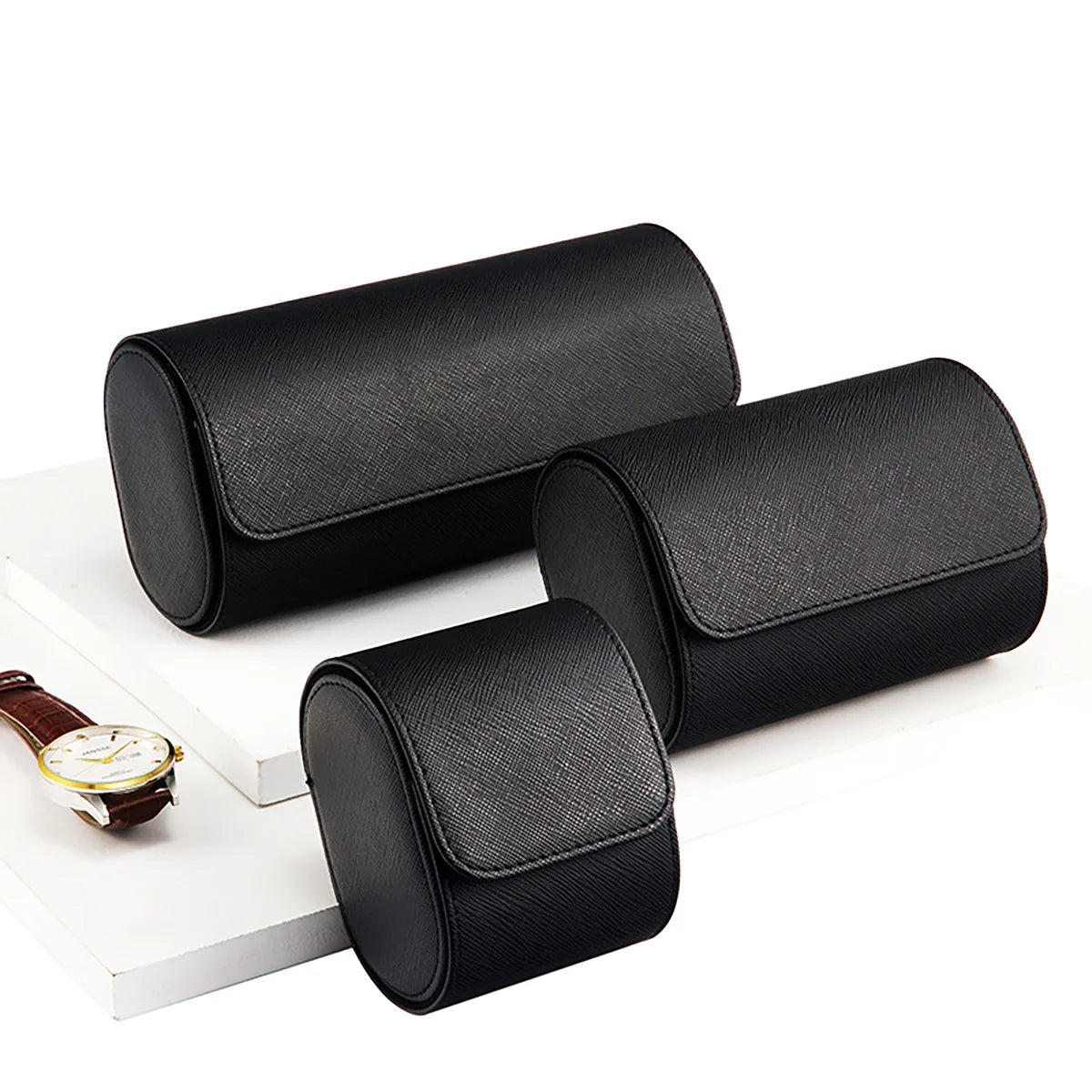 Watch Roll Three Slot Travel Case for Daily Use