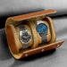 Watch Roll Leather with Removable Pillows - Brown 2 Slot