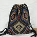 Backpack Drawstring Ethnic Pattern Bag Boho Chic - No V3