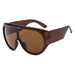 Oversized Shield Sunglasses One Piece for Adults - C V4