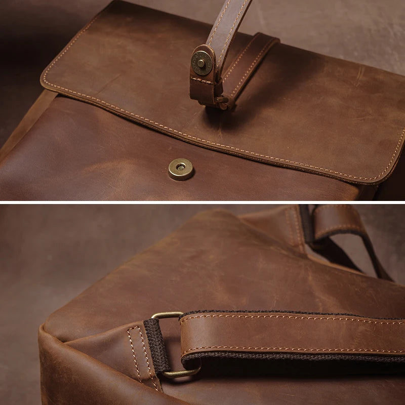 Backpack with Flap And Internal Pockets Vintage Style