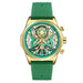 Sport Chronograph Skeleton Watch Open Heart Dial - Green