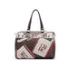 Refined Jacquard Motif Bowling Handbag with Tassel - G