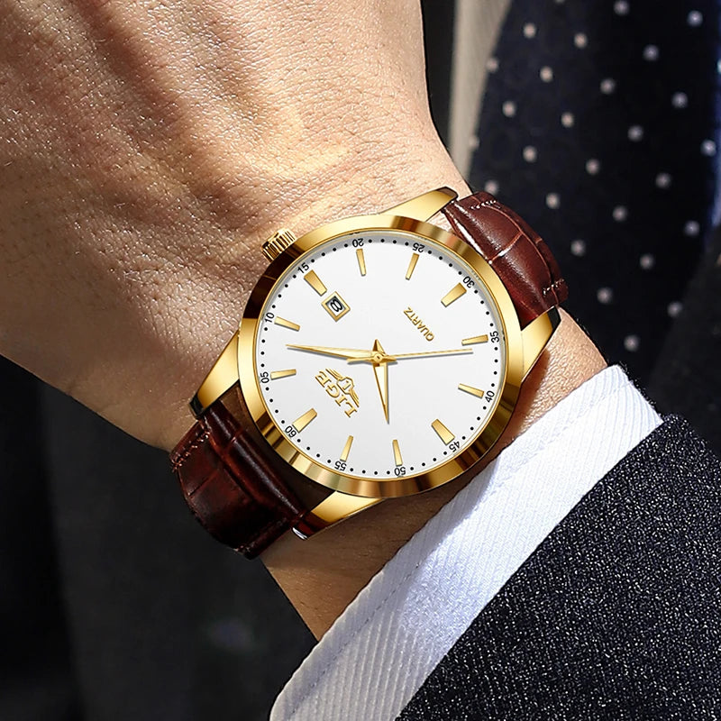 Elegant Quartz Watch with Date Display for Formal Wear
