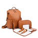 Multifunction Diaper Backpack for Baby Care on the Go - Brown