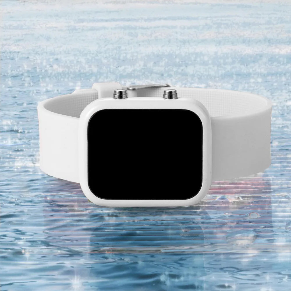 Digital LED Square Watch with Adjustable Strap