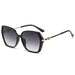 Fashion Square Sunglasses Gradient UV400 Rectangle - Black