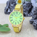 Womens Watch Luminous Dial Quartz With Large Numerals - Gold
