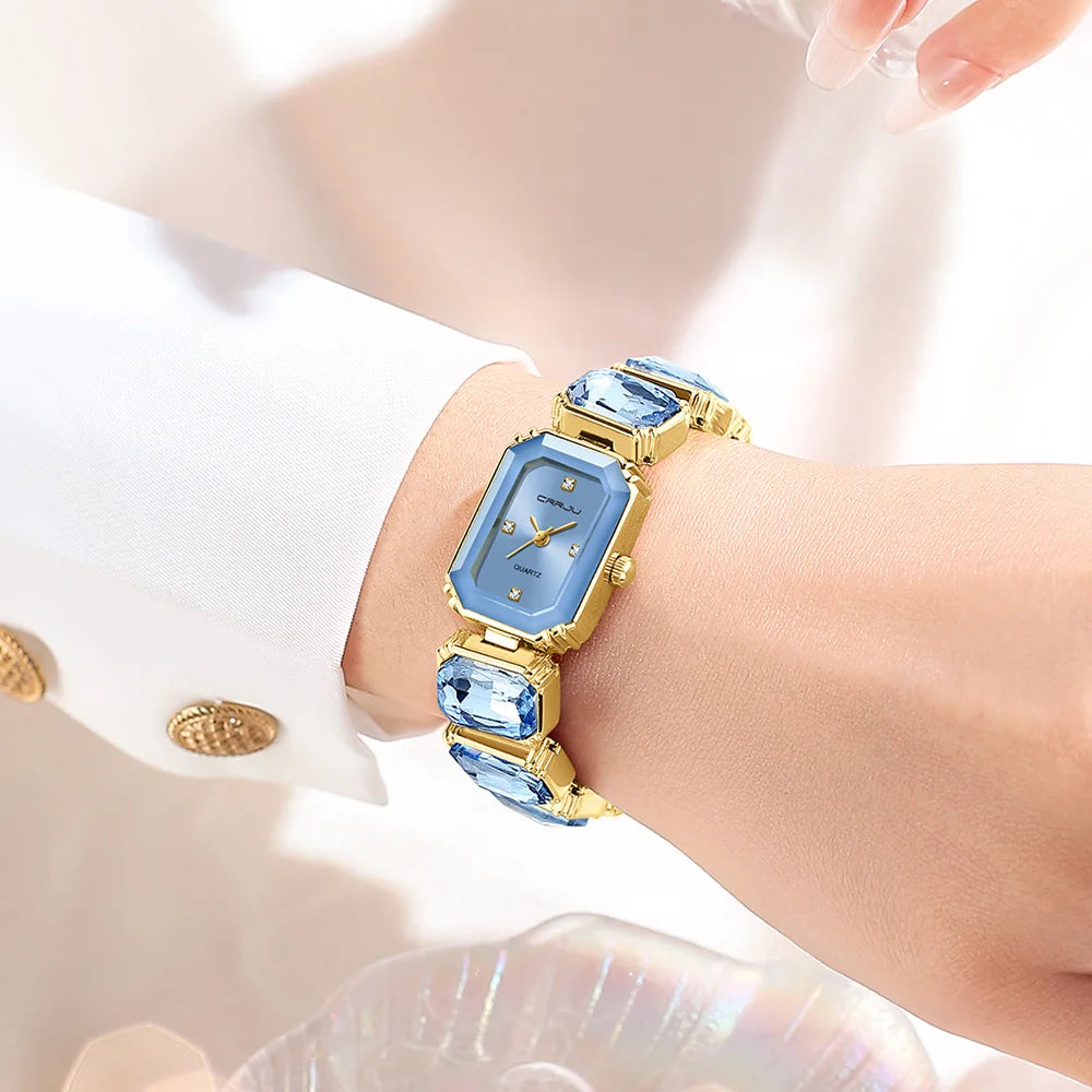Ornate Gemstone Link Timepiece With Framed Dial Edition