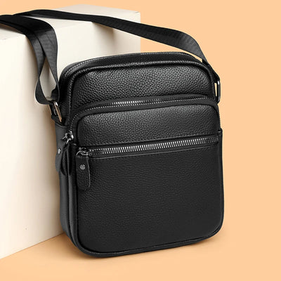 Men's Shoulder Bag with Zipper Pocket Compact Crossbody