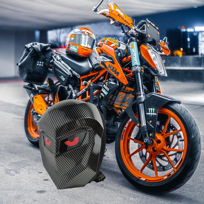 LED Backpack with Bluetooth Display for Motorcycle
