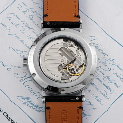 Automatic Mechanical Wristwatch with Leather Strap