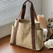 Casual Carryall Tote for Work, Study and Travel Daily - Khaki
