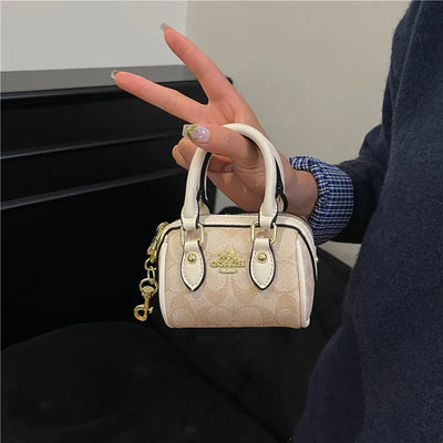 Mini Satchel With Letter Logo And Cherry Motif Refined