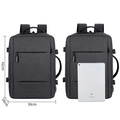 Backpack With USB Port And Expandable Capacity System - WO2MEN