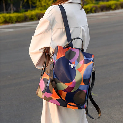 Geometric Pattern Anti Theft Backpack for Travel