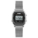 Digital Square Face Watch with Calendar And Alarm - Silver