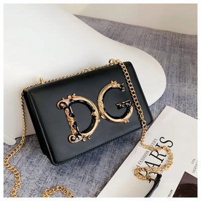 Ornate Monogram Chain Bag with Petite Silhouette Detail