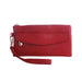 Long Design Wallet with Zipper Pocket Card Holder - Red