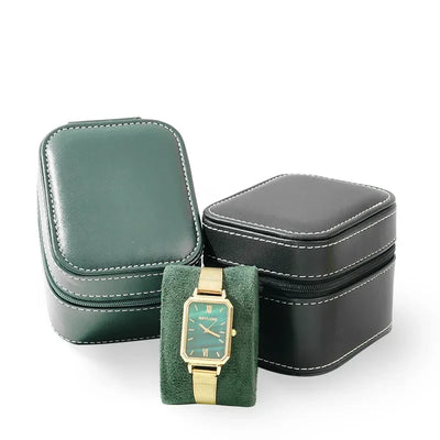 Refined Travel Case For Watches With Removable Cushion
