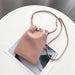 Shoulder Bag with Flap and Hasp Closure Pattern Solid - Pink
