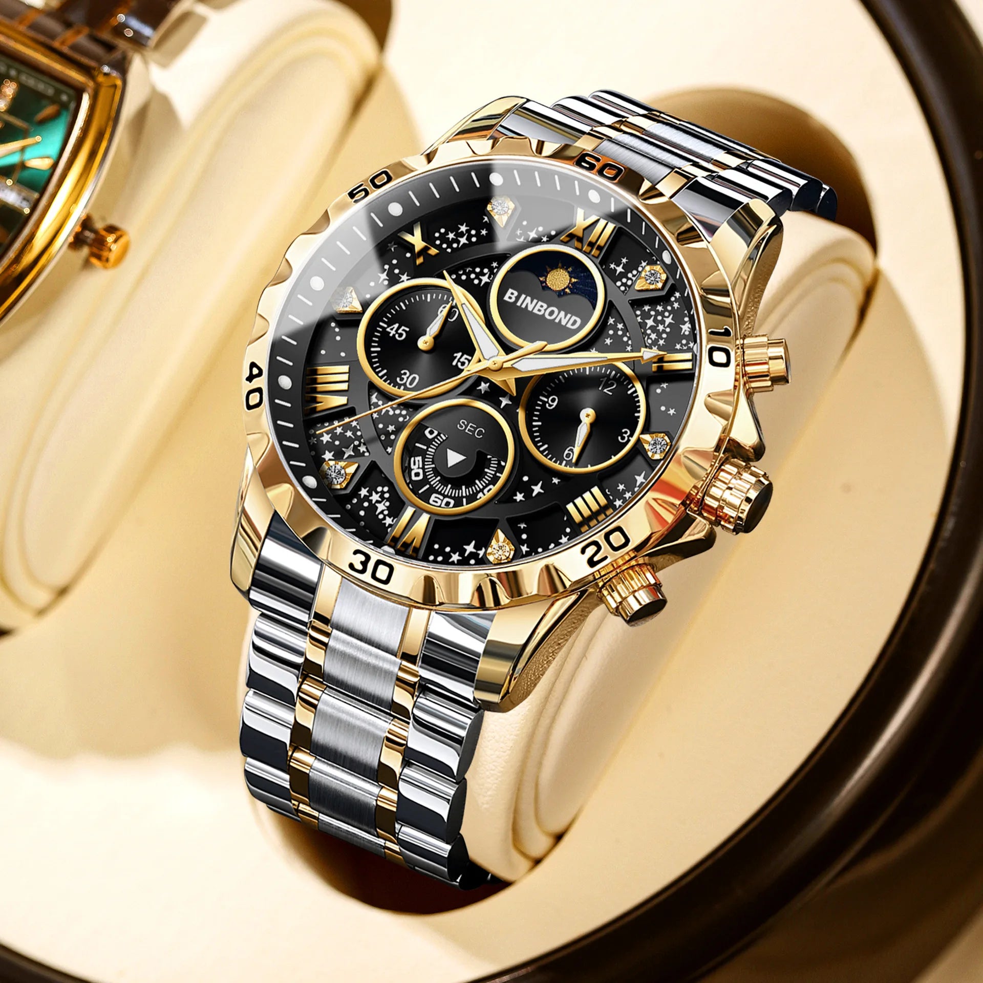 Wristwatch Moonphase Chronograph Timekeeping Masterpiece