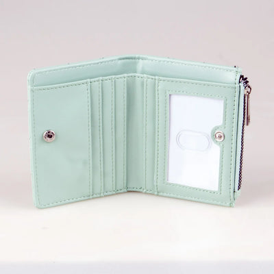 Quilted Wallet Twofold with Jewel Accent Card Holder - WO2MEN