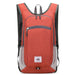 Foldable Ultralight Hiking Backpack with Mesh Pockets - Red