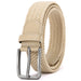 Elastic Braided Belt with Micro Adjustable Buckle - Blue