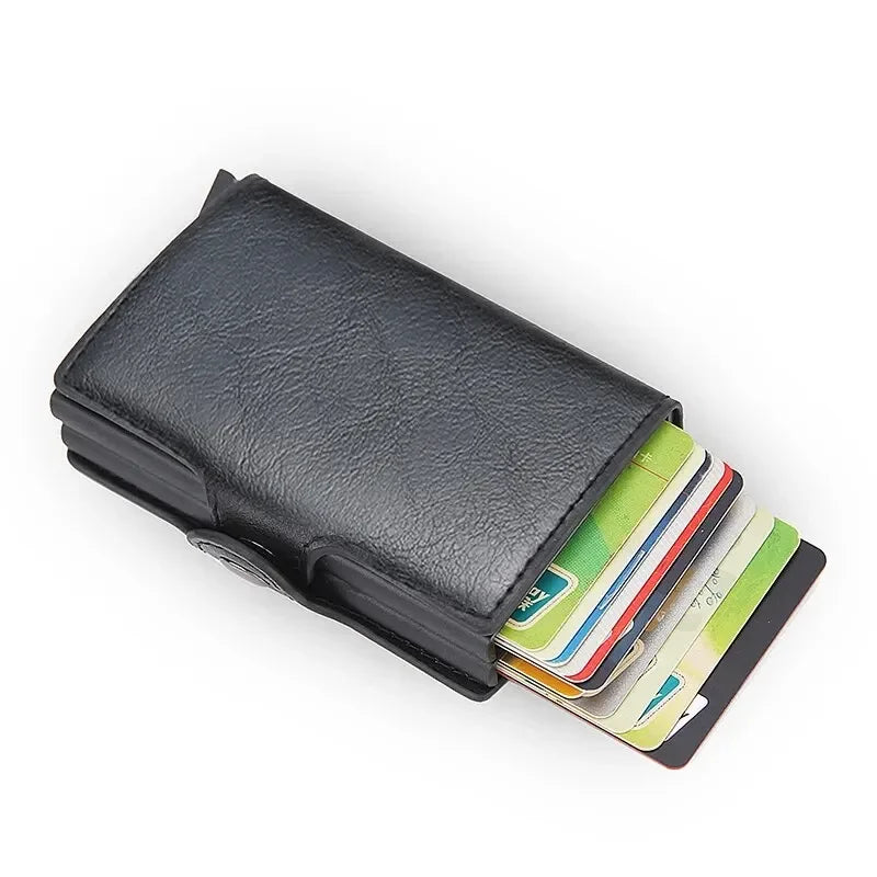 RFID Wallet Card Holder Slim Multi Card for Daily Use - Black