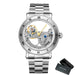 Openwork Timepiece With Automatic Skeleton Movement - Metal Silver