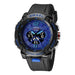 Analog Digital Sport Watch with Water Resistance - Black Blue