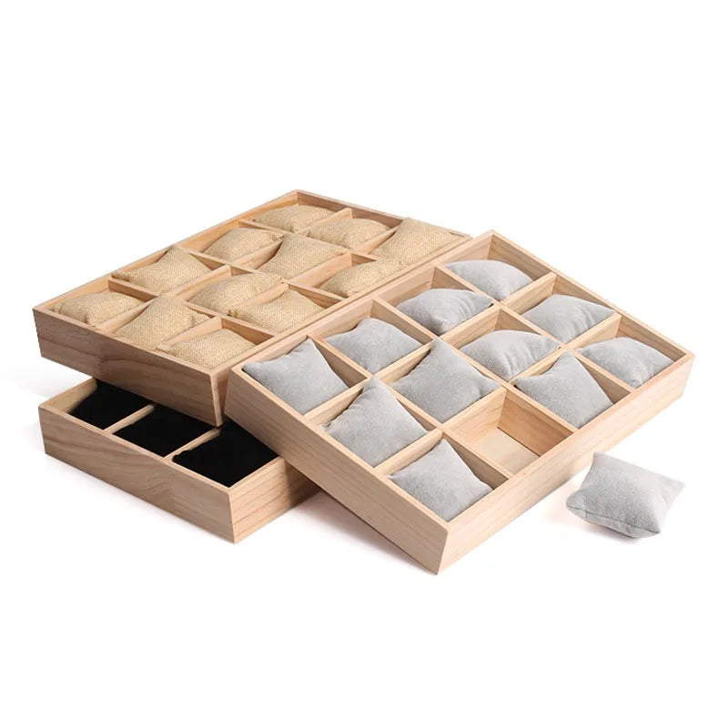 Jewelry Storage Tray with 12 Compartments And Cushions