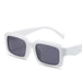 Rectangular Sunglasses Gradient Lenses UV400 Protection - White Black
