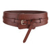 Genuine Leather Belt Wide Pin Buckle for Women - Coffee
