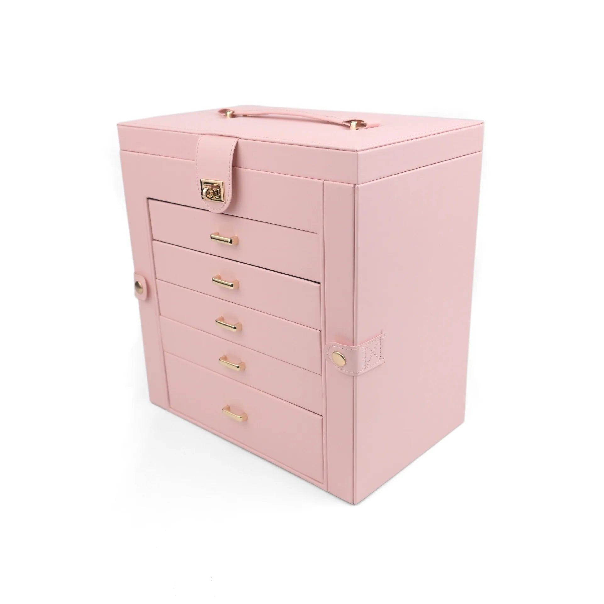 Large Capacity Jewelry Storage Box with Drawers
