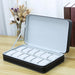 Watch Box PU Leather Travel Case with zip Closure - Black 12