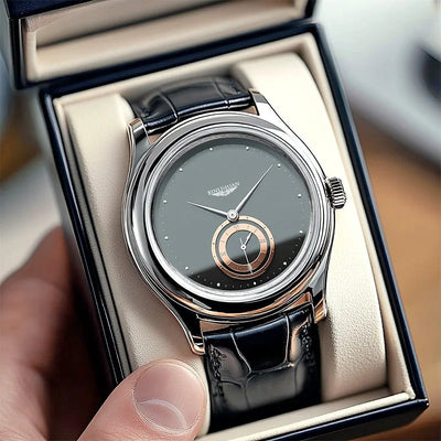 Circular Dial Timepiece Elegant With Dual Ring Subdial