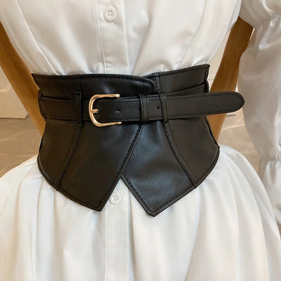 Corset Style Wide Belt with Pin Buckle Accessory