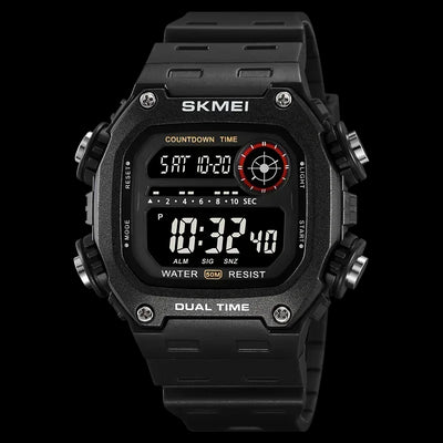 Digital Stopwatch Watch with Dual Time Functionality