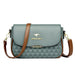 Crossbody Handbag with Geometric Triangle Pattern - Green