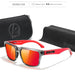 Sunglasses Square Frame Polarized UV400 Outdoor - Mirrored Crimson
